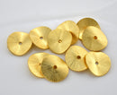 Gold Brushed  Spacers Wavy Heishi Disc Beads For Jewelry Makings