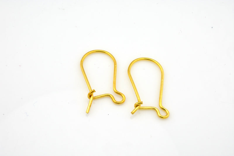Gold Kidney Ear Wire Ear Hooks For Earring Makings