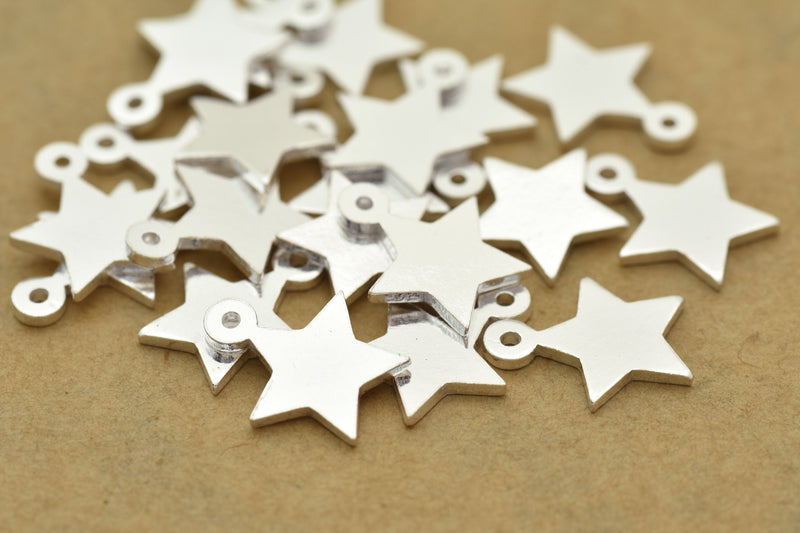 Silver Star Pendant Charms For Jewelry Makings