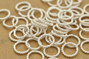 Silver Twisted Closed Jump Rings Connector Links For Jewelry Makings 