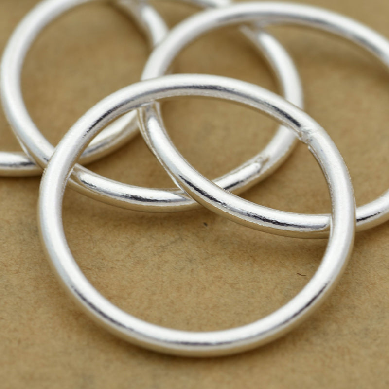 Silver Closed O Ring Jump Rings Connector Links For Jewelry Makings 