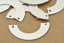 Silver Half Round Moon Shaped Connector Link Charms For Jewelry Makings 