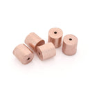 Rose Gold Brushed Barrel Cylinder Drum Beads Spacers  For Jewelry Makings