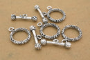 Antique Silver Bali Toggle Clasps For Jewelry Makings