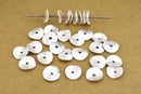 Silver Brushed  Spacers Wavy Heishi Disc Beads For Jewelry Makings