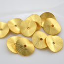Gold Brushed  Spacers Wavy Heishi Disc Beads For Jewelry Makings