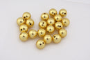 Gold Round Shiny Ball Beads For Jewelry Makings 