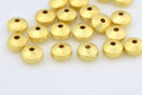 Gold Brushed Saucer Beads For Jewelry Makings 