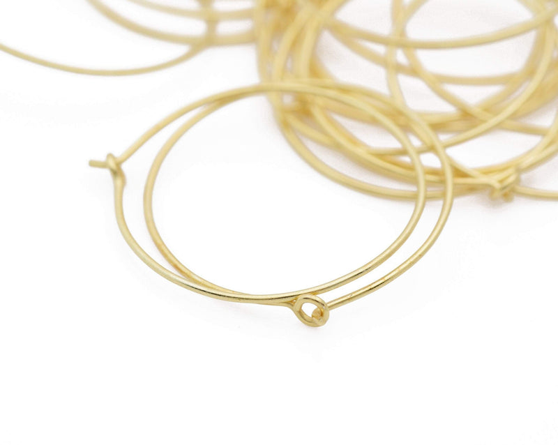 Gold Round  Ear Wire Ear Hoops Parts For Earring Makings