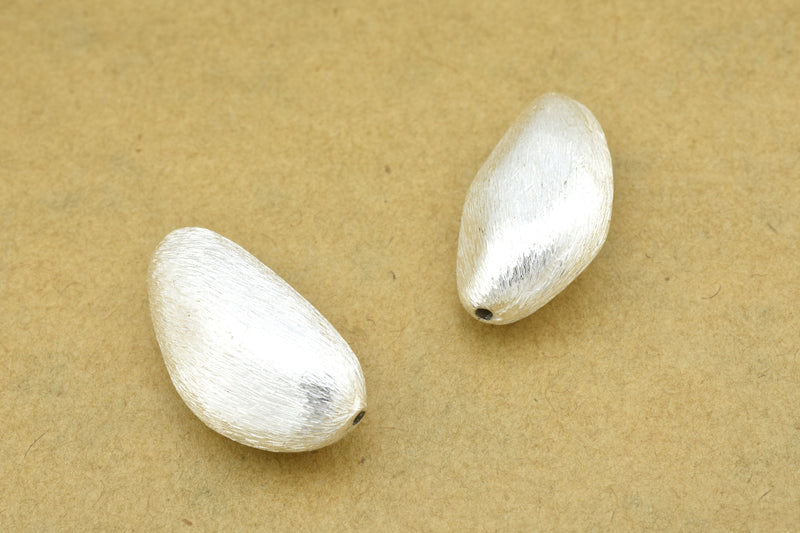 Silver Plated Nugget Spacer Beads - 23mm