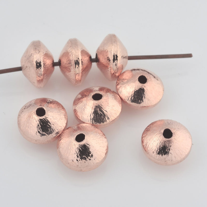 Rose Gold Bicone Saucer Beads For Jewelry Makings 