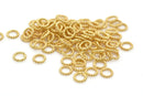 Gold Twisted Closed Round Connector Jump Rings For Jewelry Makings