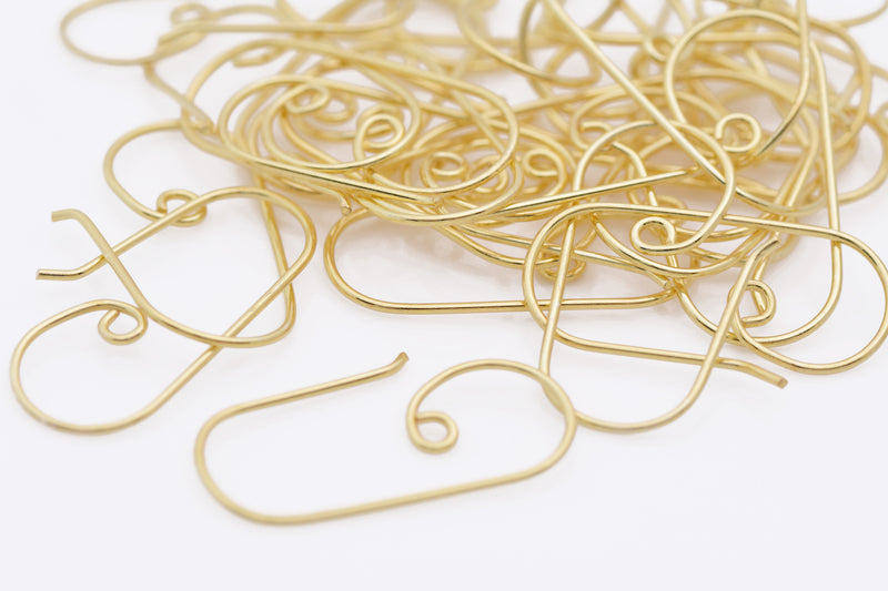 Gold Ear Wire Ear Hooks Parts For Earring Makings