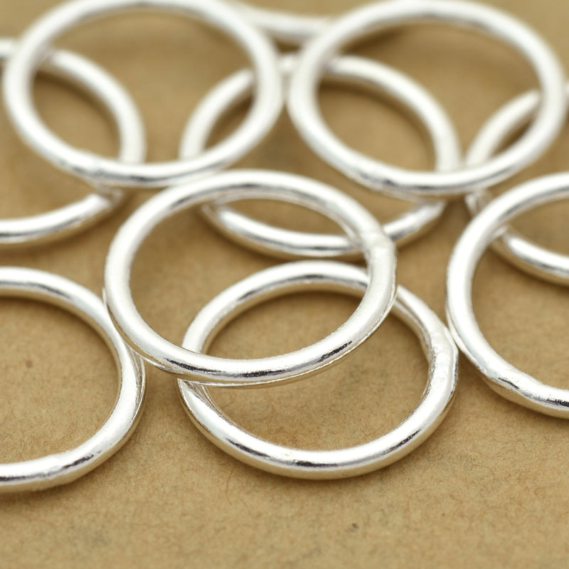 Silver Closed Jump Rings Connector Links For Jewelry Makings 