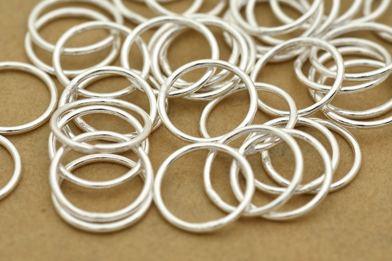 Silver Closed Jump Rings Connector Links For Jewelry Makings 