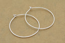 Silver Round Ear Wire Ear Hoops Parts For Earring Makings