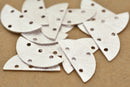 Silver Half Moon BrushedConnector Charms For Jewelry Makings 