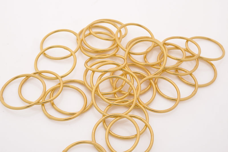 Gold Closed O Ring Jump Rings Connector Links For Jewelry Makings 