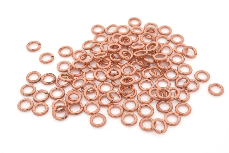 Copper Open Saw Cut Jump Rings Connector Links 
