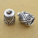 Antique Silver Cord End Caps For Jewelry Makings