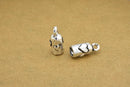 Antique Silver Heart Cord End Caps For Jewelry Makings