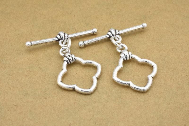 Antique Silver Geometric Toggle Clasps For Jewelry Makings
