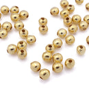 Gold Round Shiny Ball Beads For Jewelry Makings 