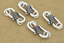 Antique Silver S Bali Clasps For Jewelry Makings 