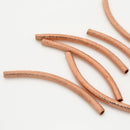 Copper Brushed Curved Tube Pipe Beads For Jewelry Makings 