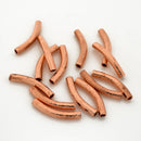 Copper Curved Tube Pipe Beads For Jewelry Makings 