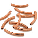 Copper Curved Tube Pipe Beads For Jewelry Makings 