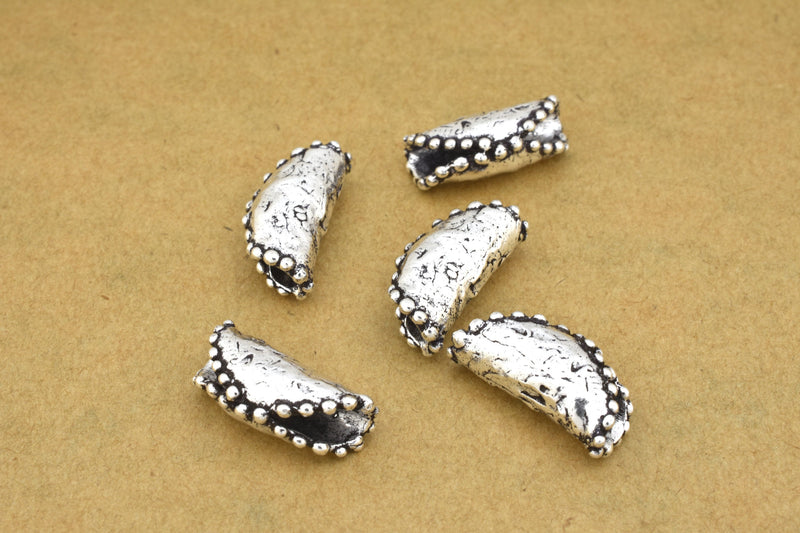 Antique Silver Plated Tacos Spacer Beads