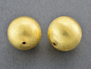 Gold Round Brushed Ball Round Beads For Jewelry Makings 