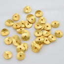 Gold Brushed  Spacers Wavy Heishi Disc Beads For Jewelry Makings