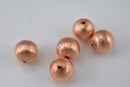Copper Round Brushed Ball Beads For Jewelry Makings 