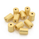 Gold Brushed Barrel Beads For Jewelry Makings