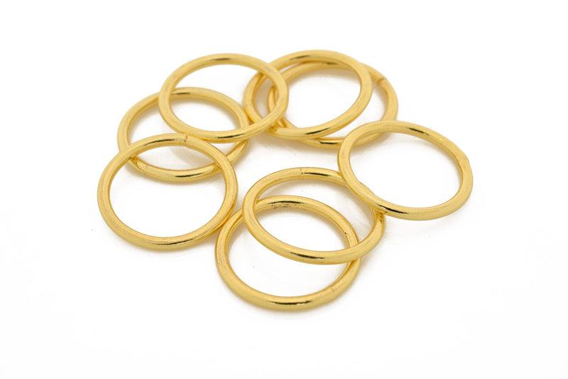 Gold Closed Jump Rings Connector Links For Jewelry Makings 