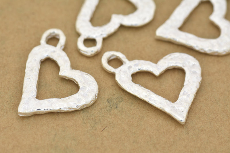 Silver Heart Pendant Charms For Jewelry makings 