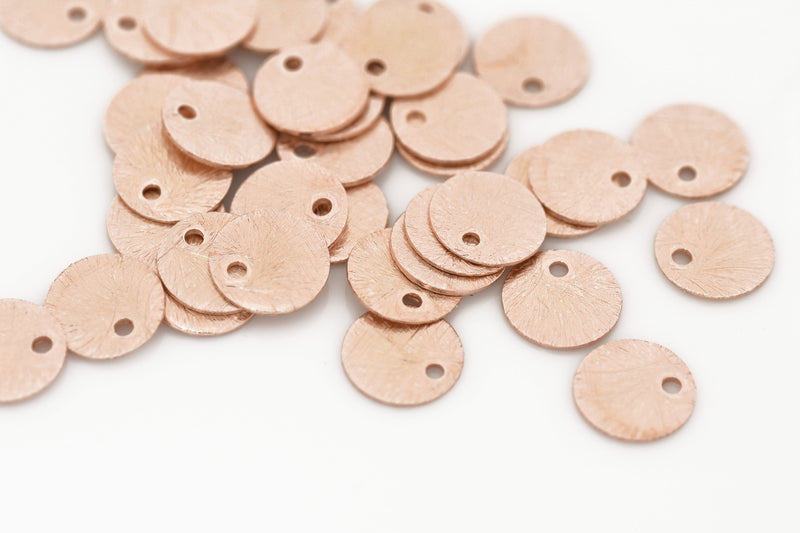 Rose Gold Flat Disc Charms Stamping blank  For Jewelry Makings 