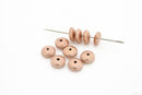Rose Gold Saucer Beads For Jewelry Makings 