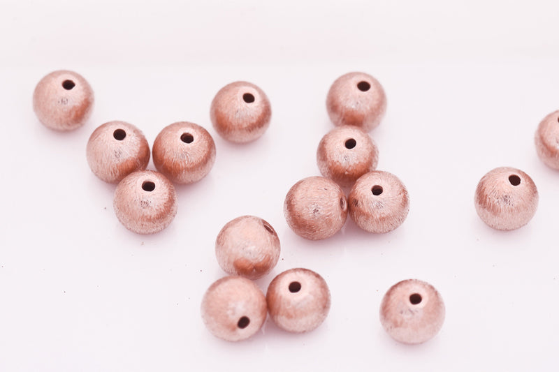 Round Brushed Ball Beads For Jewelry Makings 