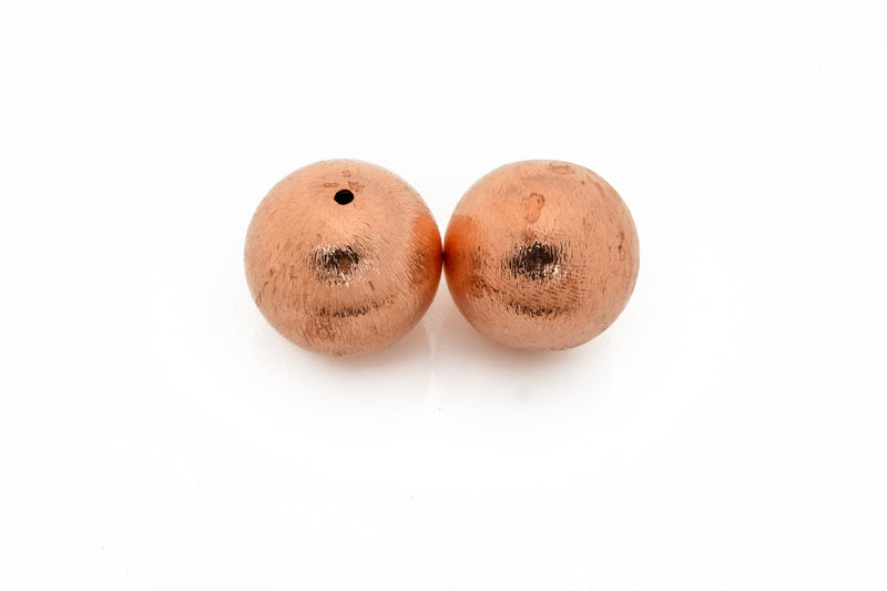 14mm Copper Round Ball Spacer Beads