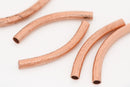 Copper Curved Tube Pipe Beads For Jewelry Makings 