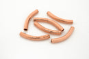 Copper Curved Tube Pipe Beads For Jewelry Makings 