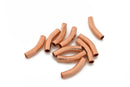Copper Curved Tube Pipe Beads For Jewelry Makings 