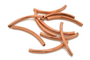 Copper Curved Tube Pipe Beads For Jewelry Makings 
