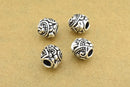 Antique Silver Plated 9mm Bali Spacer Beads