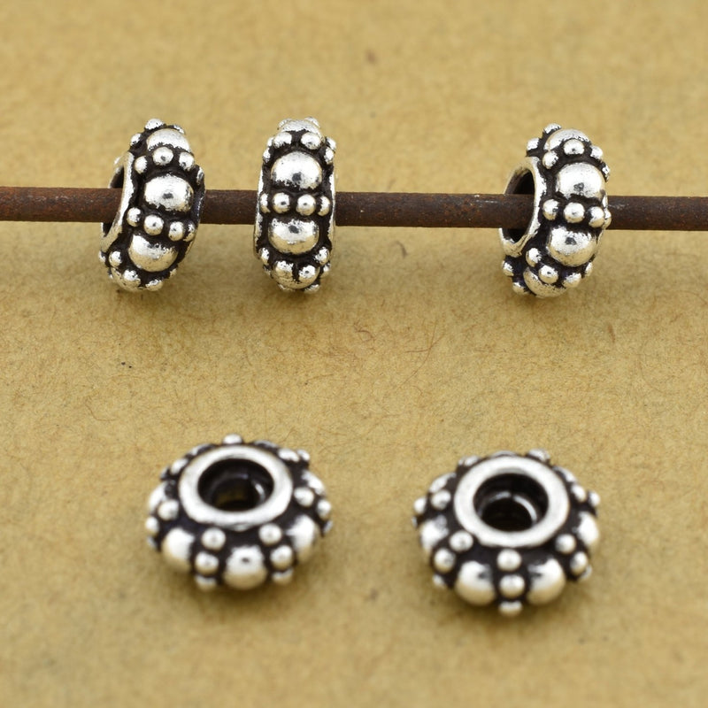 Silver Bali Antique Spacer Beads For Jewelry Makings 