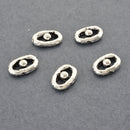 Artisan Silver Plated Jewelry Connector links - 10x9mm / 5 pieces