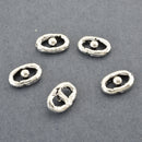 Artisan Silver Plated Jewelry Connector links - 10x9mm / 5 pieces